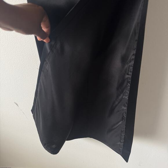 Jessica McClintock Gunne Sax Dress Junior 5 Black Satin Long Fitted Evening Prom - Picture 6 of 12